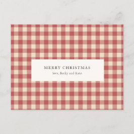Rustikal Red Gingham Moderne Weihnachten