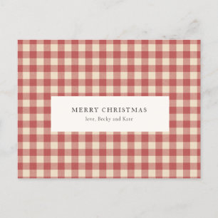 Rustikal Red Gingham Moderne Weihnachten