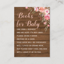Rustikal rosa Bücher für Baby Request Girl Dusche