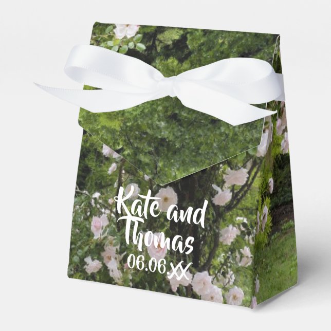 Rustikal Rosa Gastgeschenk Hochzeit Geschenkschachtel (Vorderseite)