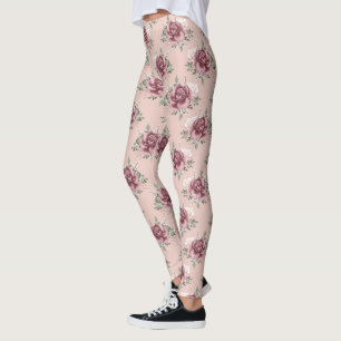 Rustikal rosa goldgrün böhmisch leggings