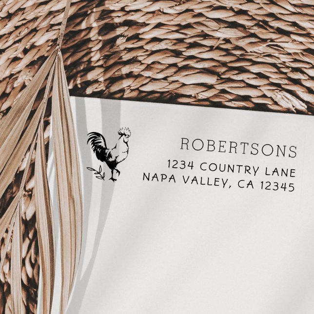 Rustikal | Rücksendeadresse von Familiennamen Gummistempel (Von Creator hochgeladen)