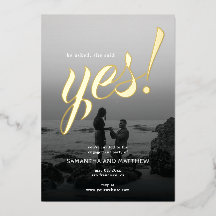 Rustikal sagte sie Yes Foto Engagement Party Gold