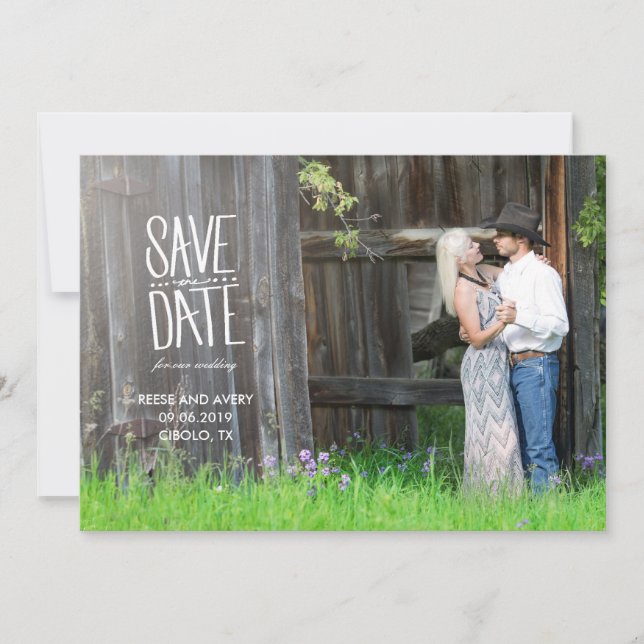 rustikal Save the Date (Vorderseite)
