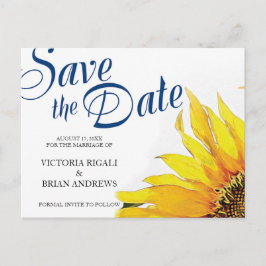 Rustikal Save the Date ~ Sonnenblumen Ankündigungspostkarte