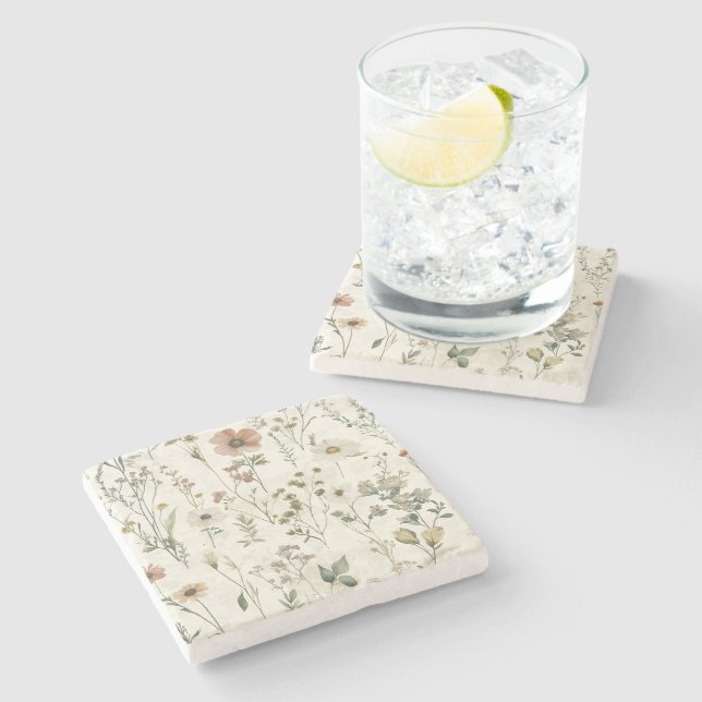 Rustikal Steinuntersetzer (Seitenansicht)