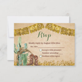 Rustikal Texas Cowboy Southwestern Birthday RSVP Karte