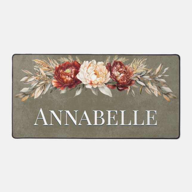 Rustikal und cremefarben, grün schreibtischunterlage (Vorderseite)