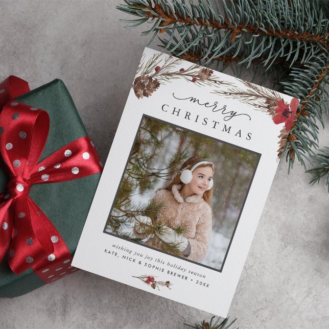 Rustikal| Urlaubsfotokarte Feiertagskarte (Von Creator hochgeladen)