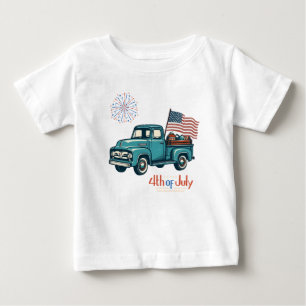 Rustikal/Vintag 4. Juli Baby T-shirt