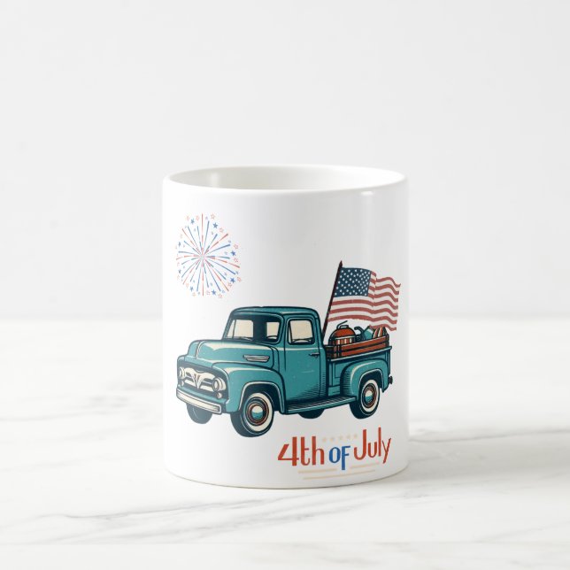 Rustikal/Vintag 4. Juli Kaffeetasse (Mittel)