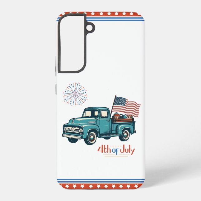 Rustikal/Vintag 4. Juli Samsung Galaxy Hülle (Rückseite)