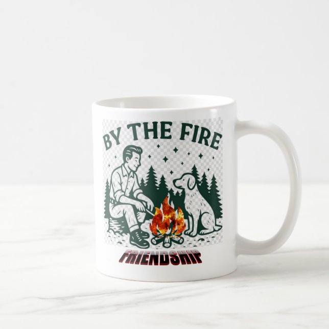 Rustikal von der Freundschaft des Campfire Kaffeetasse (Rechts)