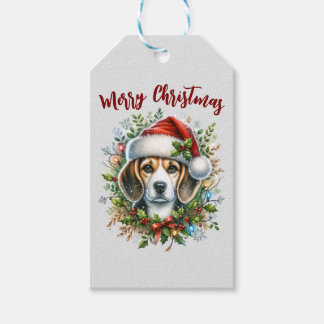 Rustikal Weihnachten im Farmhouse-Stil mit Beagle  Geschenkanhänger