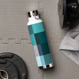 Rustikal zeitgenössisch Kariert Trinkflasche