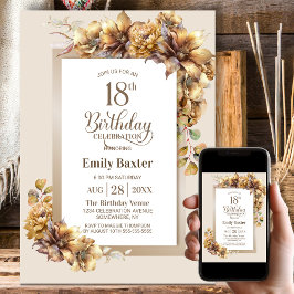 Rustikale 18. Geburtstagsparty Einladung
