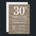 Rustikale 30. Geburtstagseinladung Einladung<br><div class="desc">Rustikale 30. Geburtstagseinladung. Rustikaler Holzboden. Vintager Retro Geburtstag. Erwachsener Geburtstag. Männer oder Frauen laden ein. 13. 15. 16. 18. 20. 21. 30. 40. 50. 60. 70. 80. 90. 100. Jegliches Alter. Für weitere Anpassungen klicken Sie bitte auf die Schaltfläche "Anpassen" und verwenden Sie unser Designwerkzeug, um diese Vorlage zu ändern....</div>