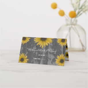 Rustikale 3D-Sonnenblume Realistische Blumen Botan Platzkarte