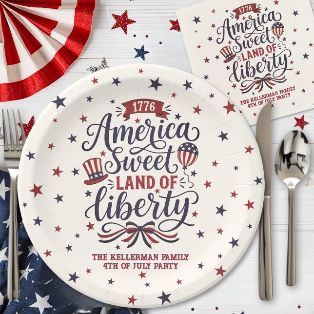 Rustikale 4. Juli-Party Pappteller (Rustic 4th Of July Party Paper Plates)