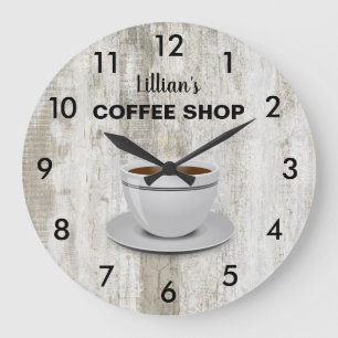 Rustikale, aber erste Kaffee große Uhr