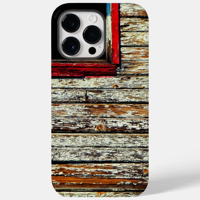 Rustikale abgeblätterte Holzmalerei-Wand Case-Mate iPhone 14 Pro Max Hülle (Rückseite)