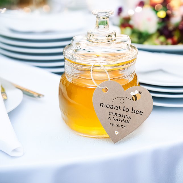 Rustikale Absicht, Hochzeit zu sein danke Geschenkanhänger (Rustic Meant To Bee Wedding Thank You Favor Tags)