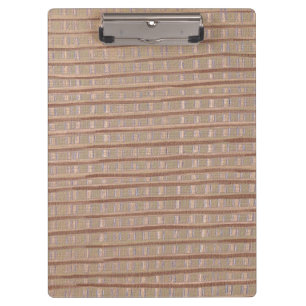 Rustikale Abstrakte Burlap Brown Beige Tan Clipboa Klemmbrett