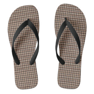 Rustikale Abstrakte Burlap Brown Tan Weave Flip Fl Flops