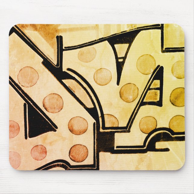 Rustikale Abstrakte Kunst Mousepad (Vorne)