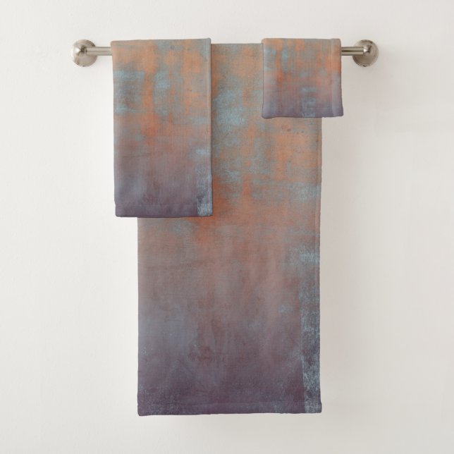 Rustikale Abstrakte Kunst Nr. 67 Badhandtuch Set (Insitu)