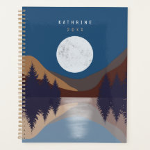 Rustikale Abstrakte Landschaft Forest Moon Reflekt