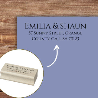 Rustikale Adresse Old School Wood Art Briefmarke Gummistempel