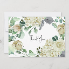Rustikale Airy Botanical Neutral Floral Wedding Dankeskarte