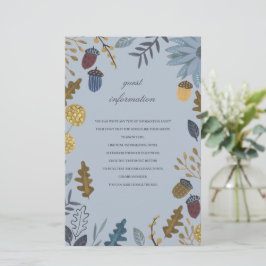 Rustikale Akorn-Blätter Hochzeit im Herbst Gästebu