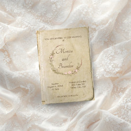Rustikale Alt Paper Vintage Hochzeit Einladung