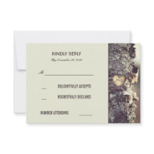 Rustikale Alte Bäume Hochzeit RSVP Karten