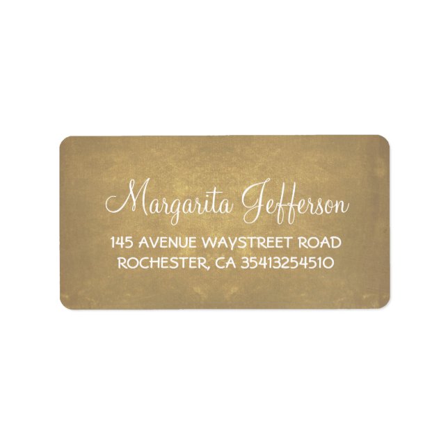 Rustikale Alte Hochzeit Adressaufkleber (Vorne)