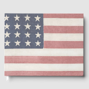 Rustikale amerikanische Flagge Gästebuch