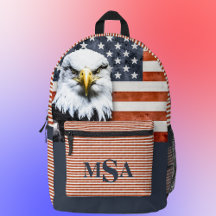 Rustikale amerikanische Flagge und Adler Personali