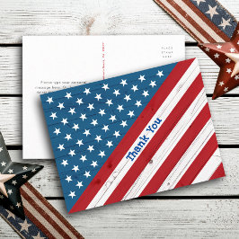Rustikale amerikanische Flagge USA Stars & Streife Postkarte