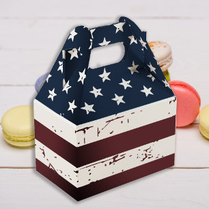 Rustikale amerikanische Flaggen-US Flagge Geschenkschachtel