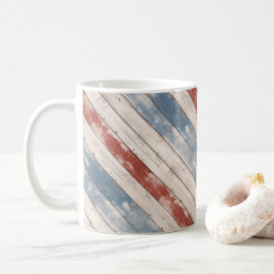 Rustikale amerikanische Holzplanke Kaffeetasse