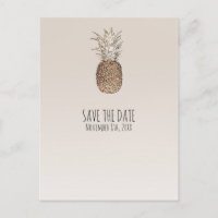 Rustikale Ananas tropisch-hawaiianisch Save the Da