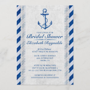 Rustikale Anchor Nautical Bridal Dusche Einladunge Einladung