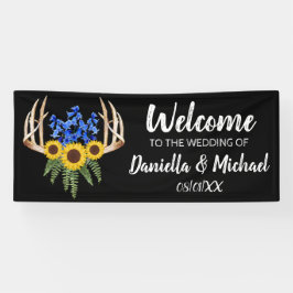 Rustikale Angler Willkommen bei der Hochzeit Banner
