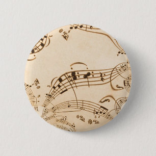 Rustikale antike Musikszene Button