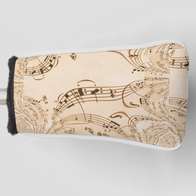 Rustikale antike Musikszene Golf Headcover (Vorderseite)