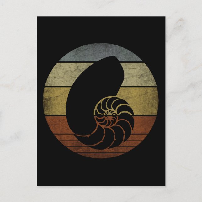 RUSTIKALE ANTIKE NAUTILUS POSTKARTE (Vorderseite)