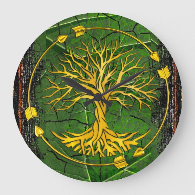 Rustikale Antike Renaissance Kuppel 2 Große Wanduhr (Vorderseite)