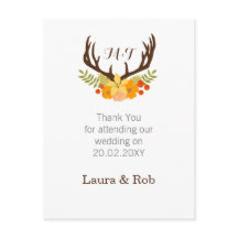 Rustikale Antler Deer Floral Woodland Hochzeit